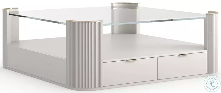 Love Matte Pearl Square Cocktail Table