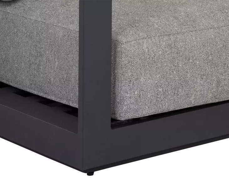 Ornelle Lanikai Salt and Pepper 89" Performance Fabric Outdoor Sofa