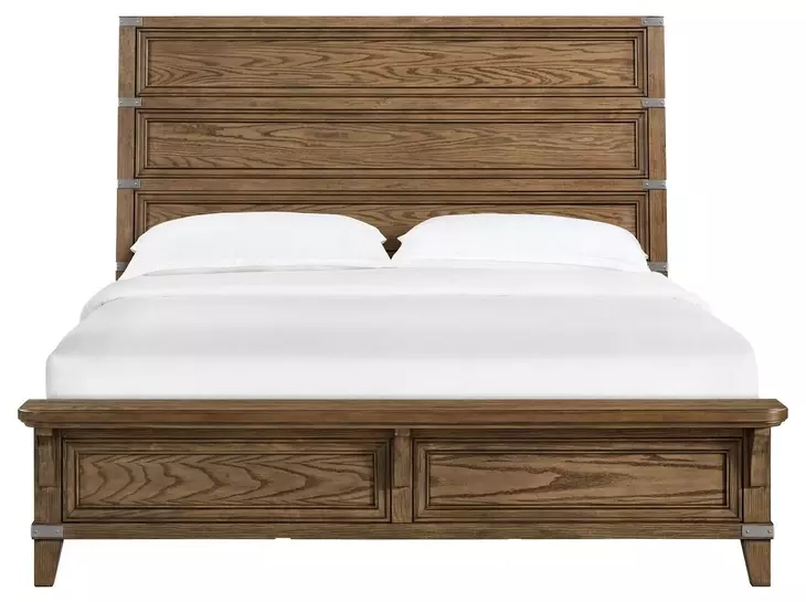 Forge Weathered Chestnut King Panel Bed