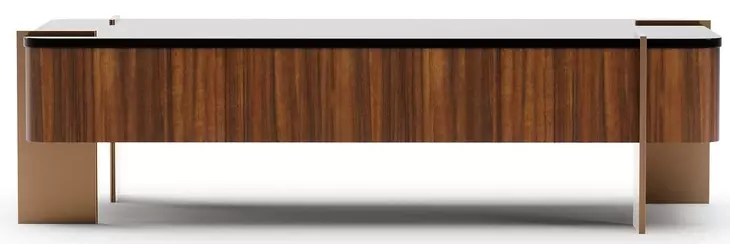 Altura Smoked Walnut Rectangular Glass Top Cocktail Table