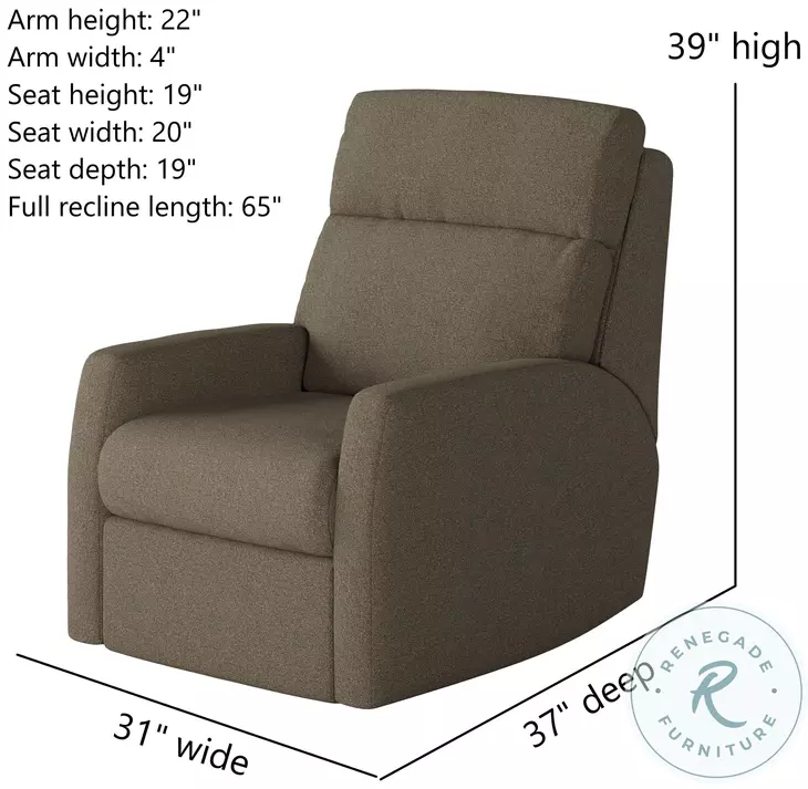 Mimi Glam Squad Truffle Swivel Rocker Recliner