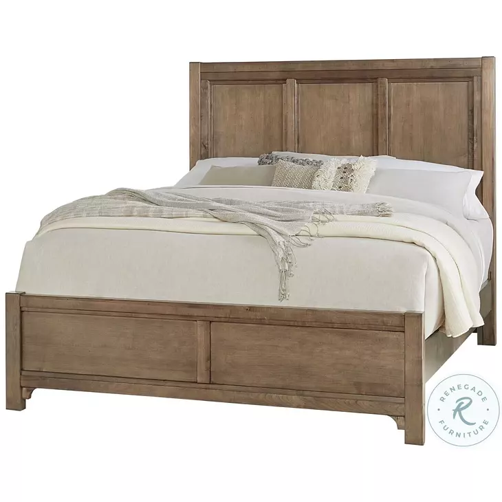 Cool Farmhouse Natural King Panel Bed