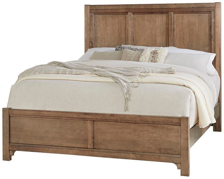 Cool Farmhouse Natural Worm King Panel Bed