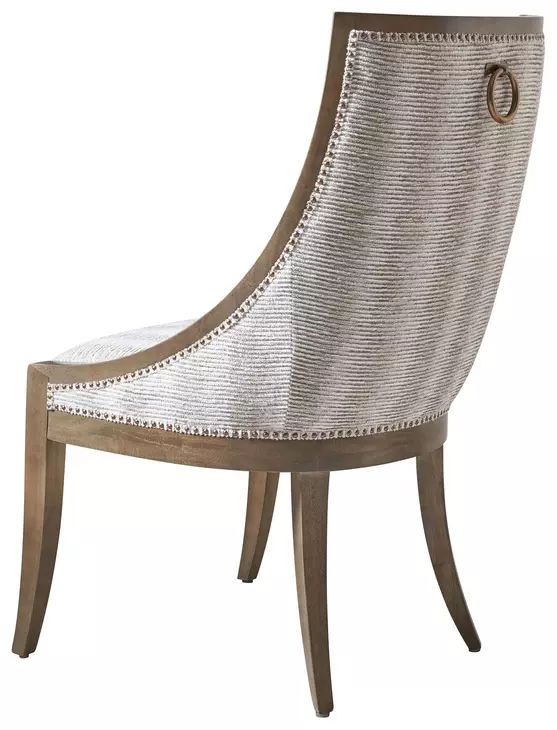 Chamberlain Harbor Gray Upholstered Tides Dining Chair with Nailhead Trim