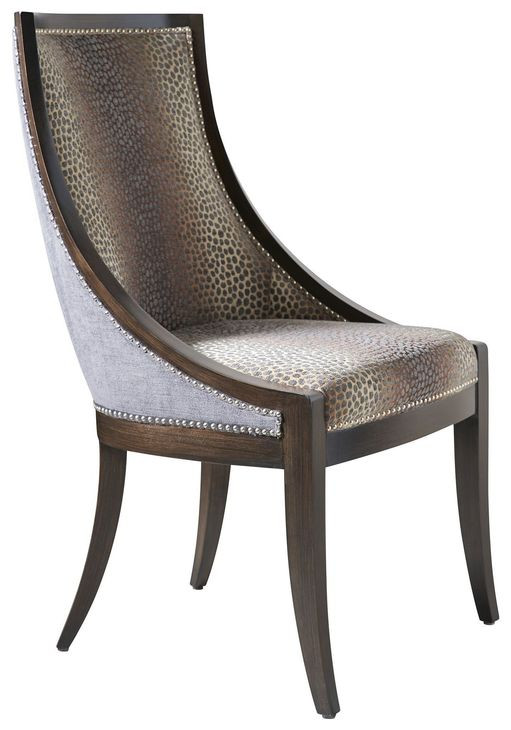 Chamberlain Brown Upholstered Tides Dining Chair with Nailhead Trim
