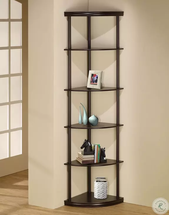 800279 Cappuccino Corner Bookcase