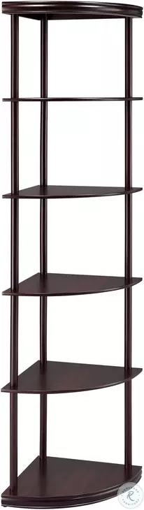800279 Cappuccino Corner Bookcase