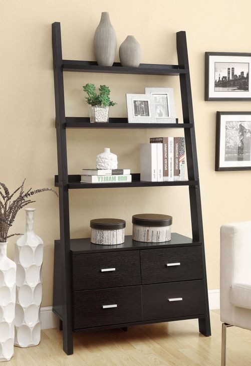 Bower Cappuccino Bookcase With Storage