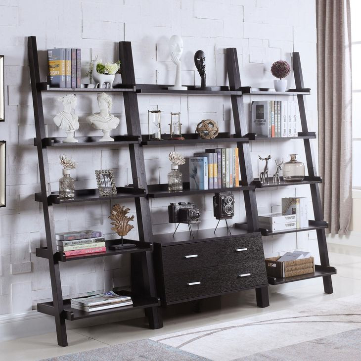 Bower Cappuccino Bookcase With Storage