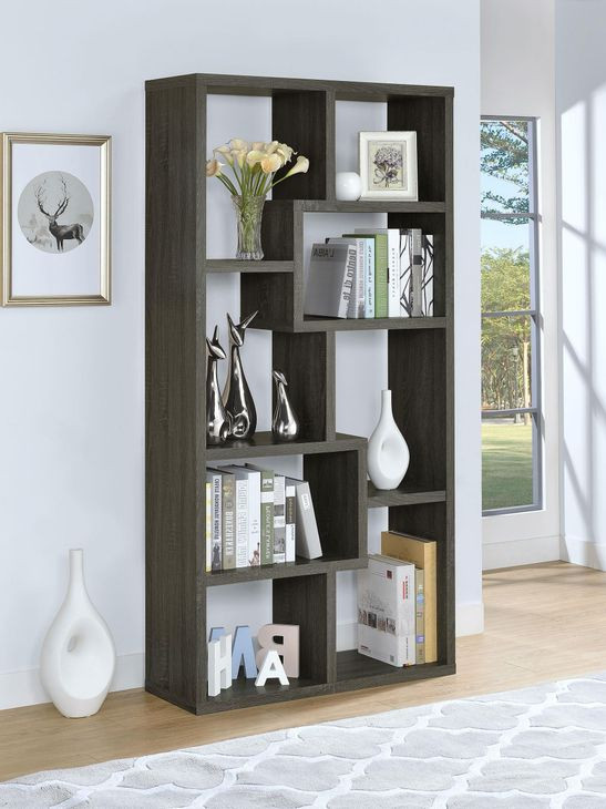 Theo Weathered Grey Bookcase