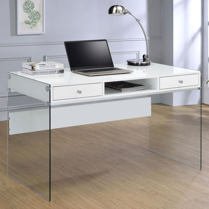 Dobrev Gloss White Computer Desk