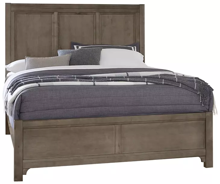 Cool Farmhouse Natural worm Gray King Panel Bed