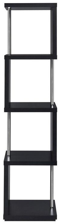 Baxter Black And Chrome Bookcase
