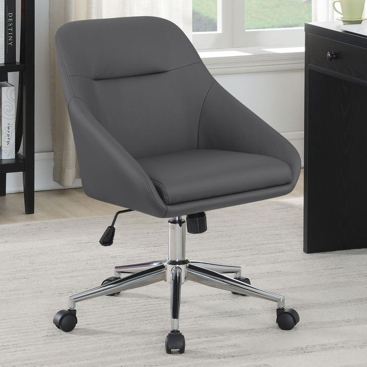 Jackman Grey Upholstered Office Chair