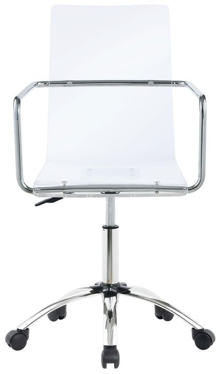Amaturo Clear Acrylic Adjustable Office Chair
