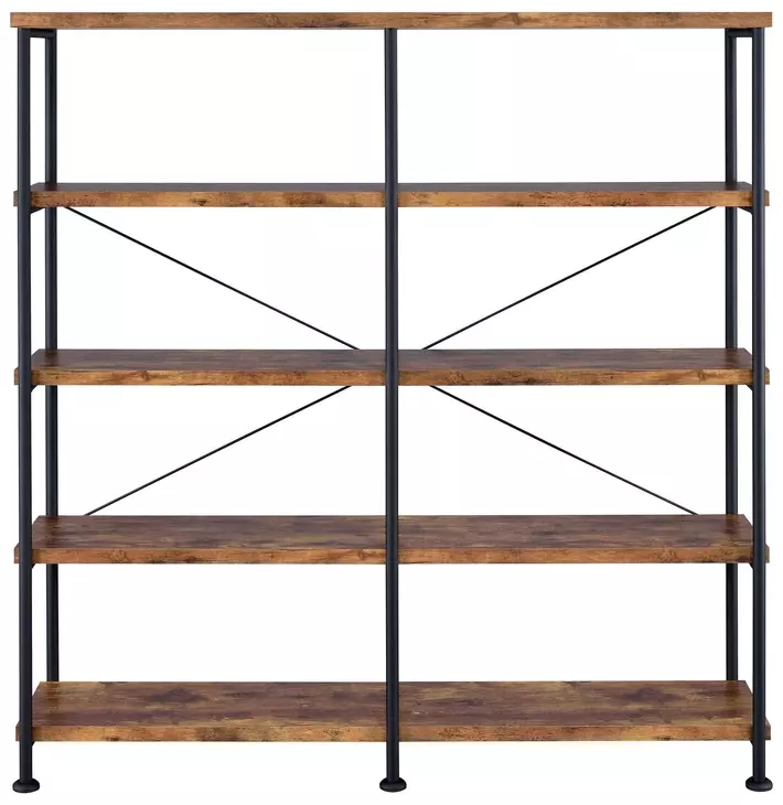 Analiese Antique Nutmeg and Black Large Bookcase
