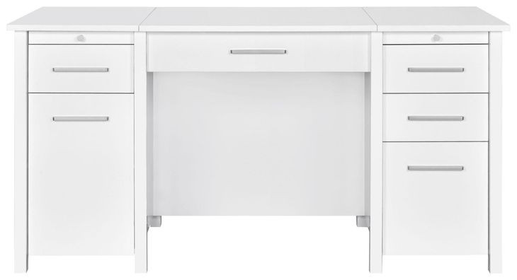 Dylan High Gloss White Lift Top Office Desk
