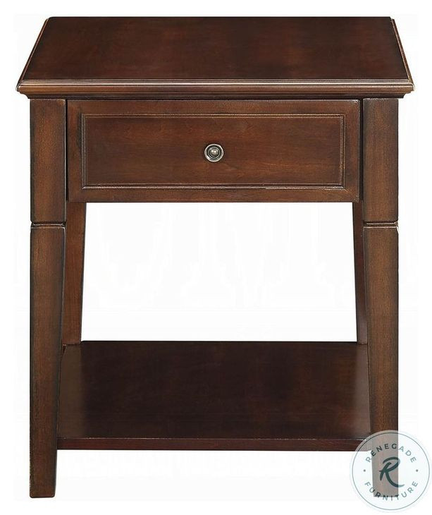 Malachi Walnut Square End Table