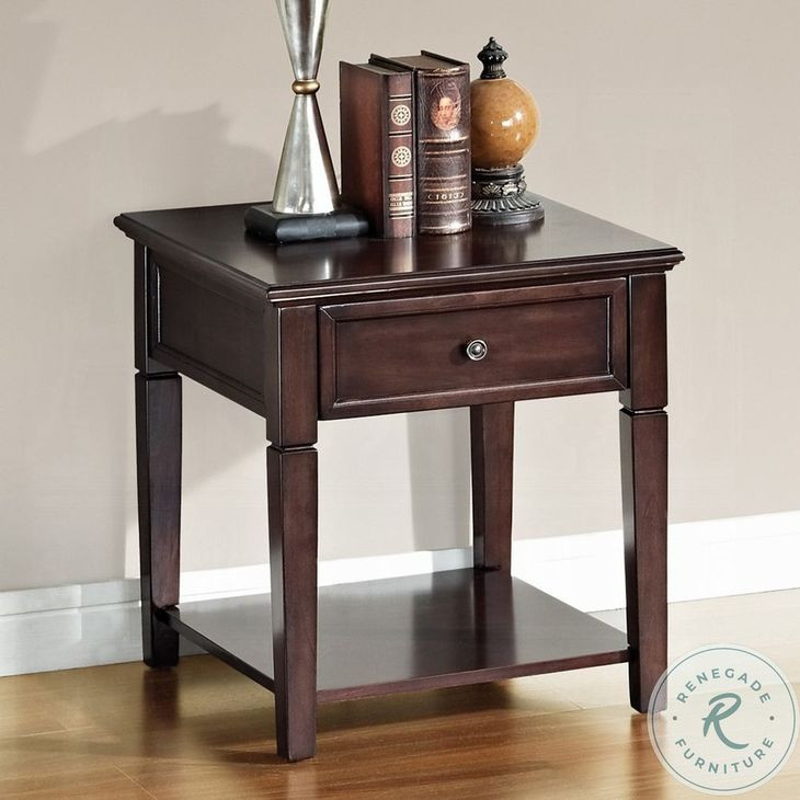 Malachi Walnut Square End Table