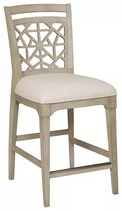 Essex Oyster Upholstered Counter Height Stool