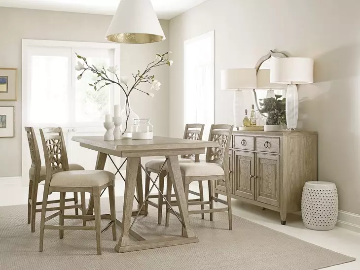 Essex Oyster Upholstered Counter Height Stool