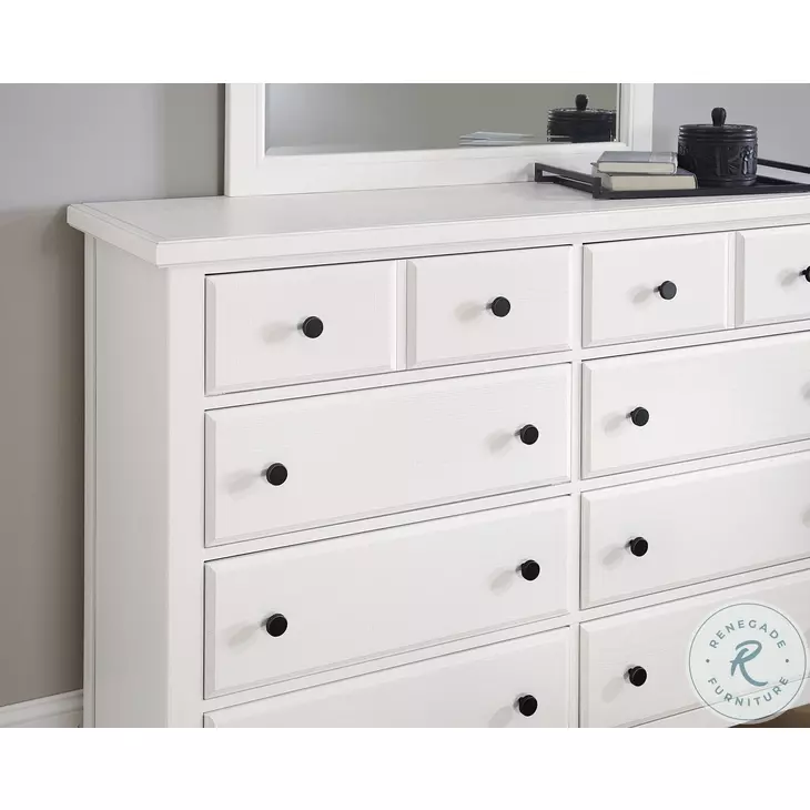 Cool Farmhouse Soft White 8 Drawer Dresser From Home Gallery Stores | Home  Gallery Stores