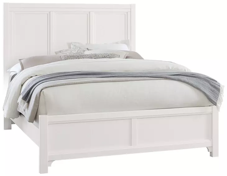 Cool Farmhouse White King Panel Bed