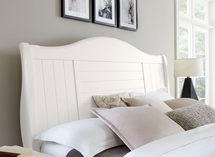 Cool Farmhouse White King Sleigh Bed