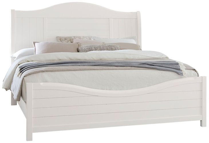 Cool Farmhouse White King Sleigh Bed