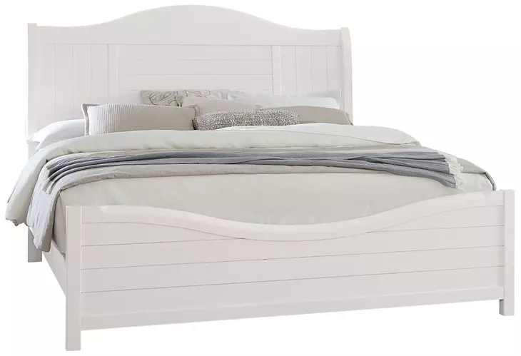 Cool Farmhouse White King Sleigh Bed