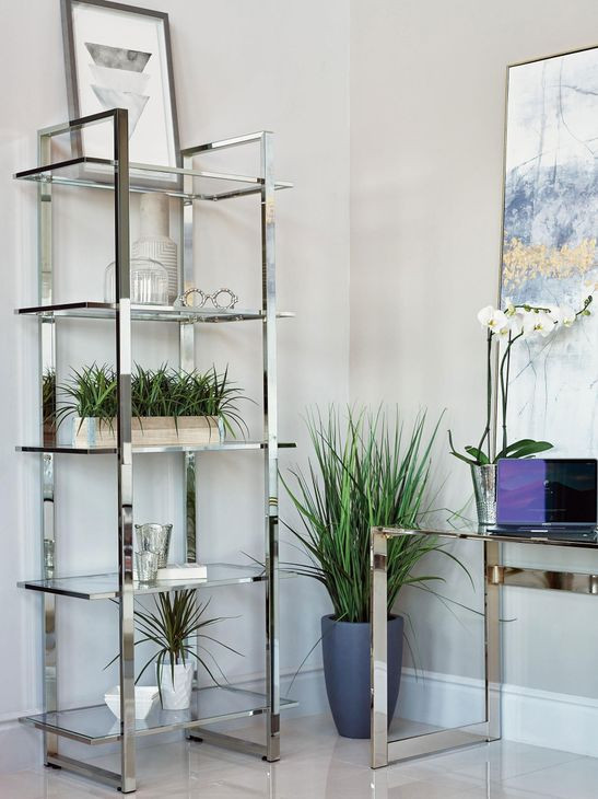 Hartford Chrome Bookcase