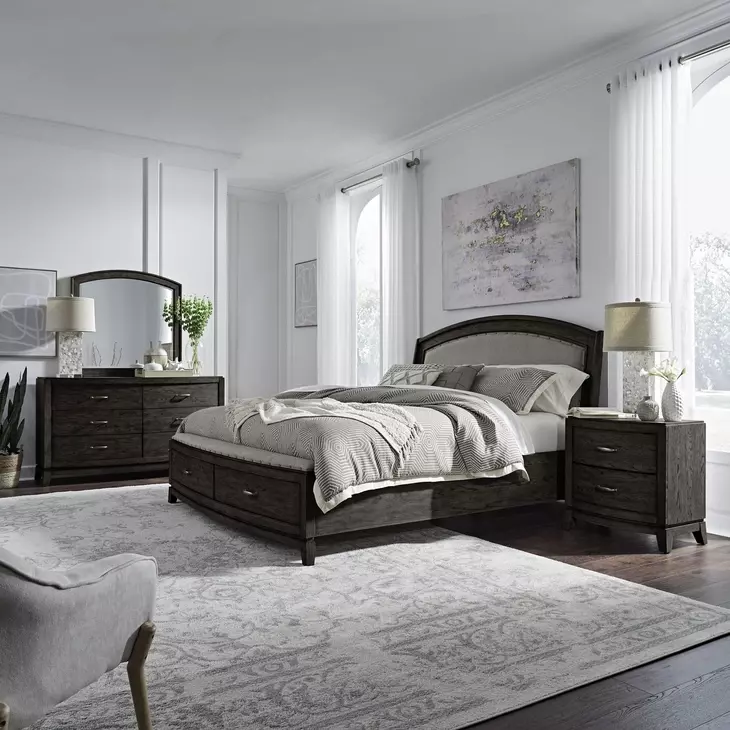 Avalon Coffee Bean Arched Dresser Mirror