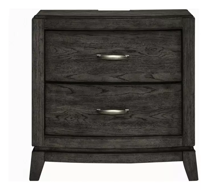 Avalon Coffee Bean 2 Drawer Nightstand with USB Charging