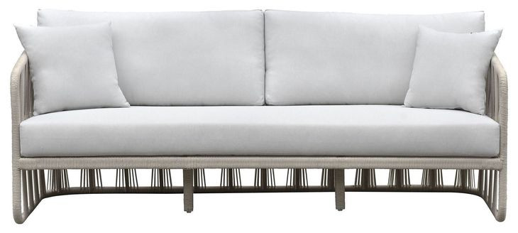 Alexa Outdoor Seating White 79" Outdoor Sofa
