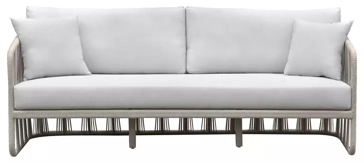 Alexa Outdoor Seating White 79" Outdoor Sofa