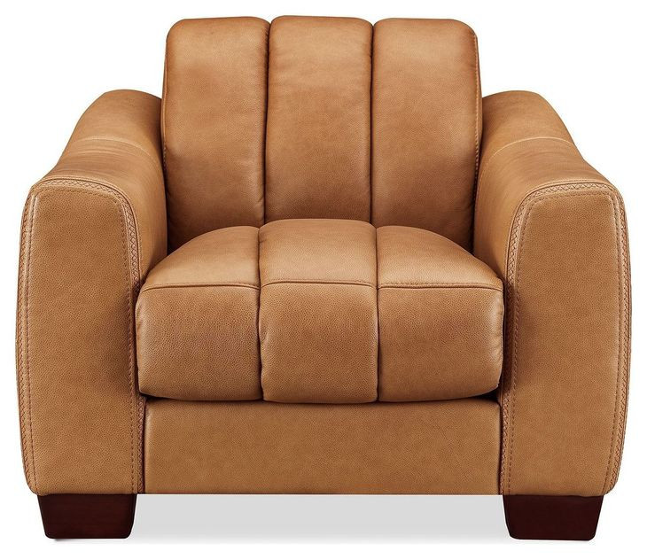 Baylor Cinnamon Brown Leather Upholstered Lounge Chair