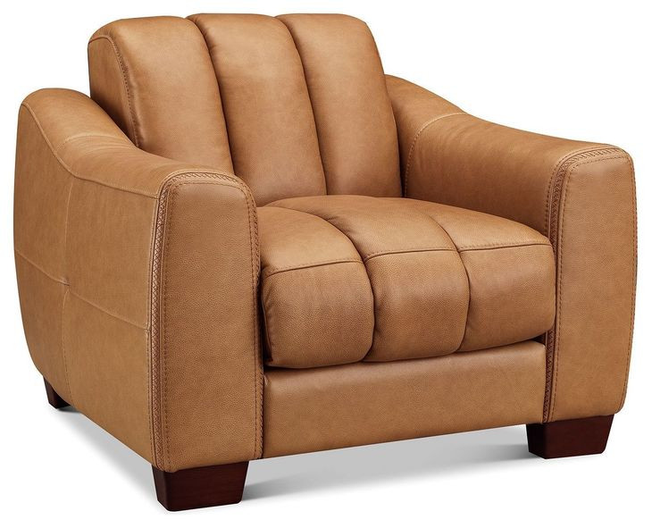Baylor Cinnamon Brown Leather Upholstered Lounge Chair