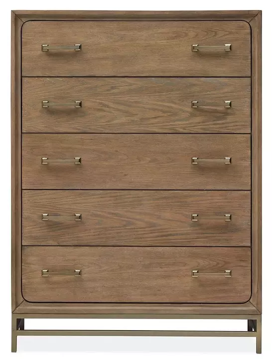 Lindon Belgian Wheat and Coffee Bean 5 Drawer Chest