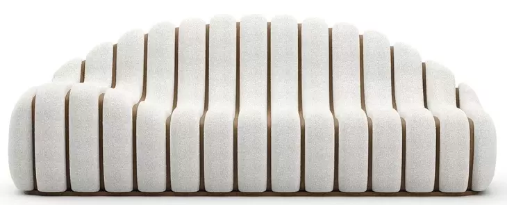 Chrysalis Ivory 90" Sofa