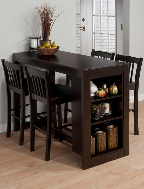 Tribeca Merlot 5 Piece Counter Height Dining Set with Storage