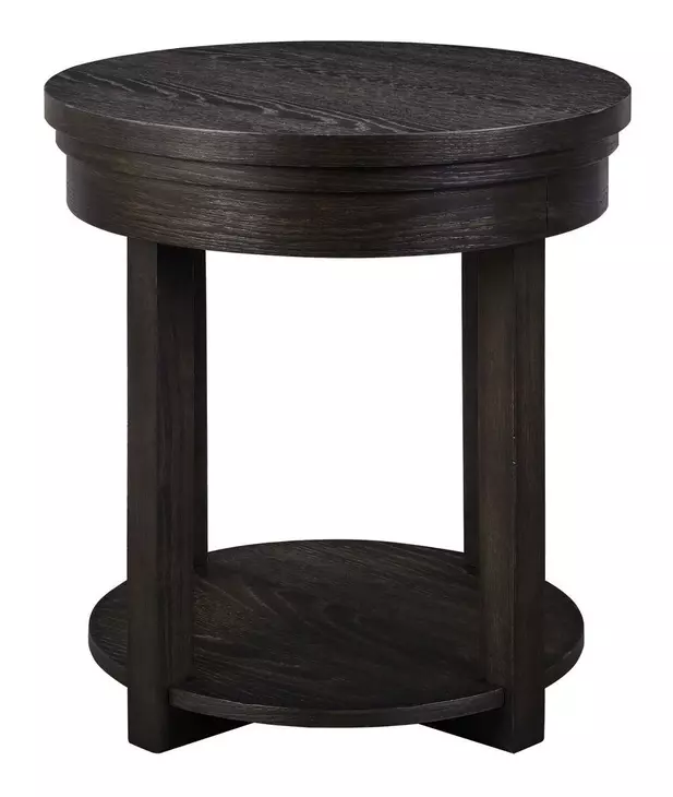 Weston Peppercorn Round End Table
