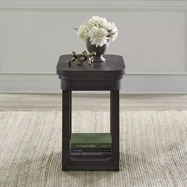 Weston Peppercorn Rectangular Chairside Table