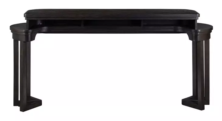 Weston Peppercorn Oval Console Bar Table with USB Charging