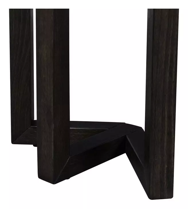 Weston Peppercorn Oval Console Bar Table with USB Charging