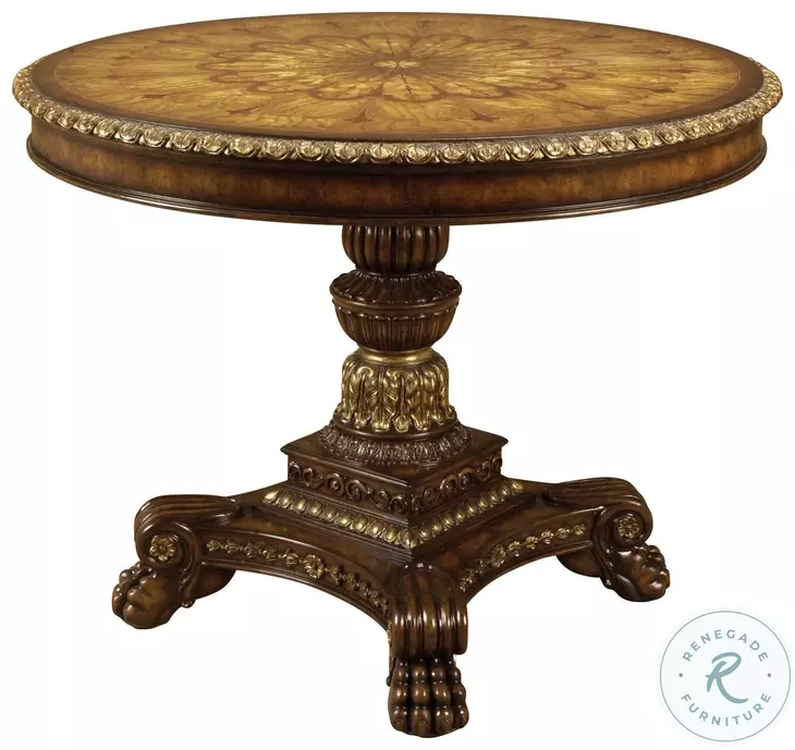 Gadroon Aged Regency Mahogany Center Table