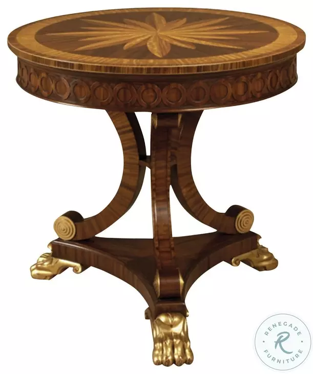 Serene Hand Carved Mahogany Occasional Table