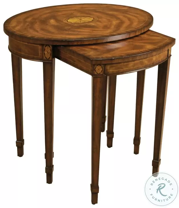 Marlborough Aged Regency Occasional Table Set Of 2