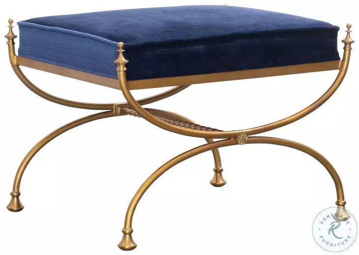 Royal Royal Blue Velvet Bench