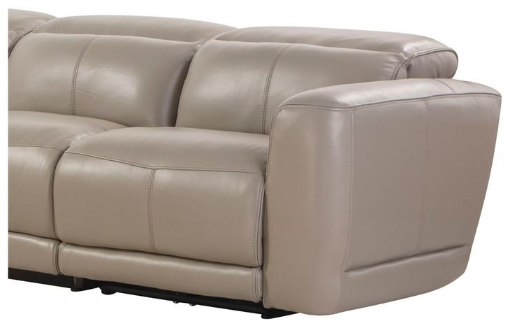 Ridgeway Gray Shark Skin Leather Power Reclining Sectional