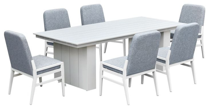 Nash Outdoor Dining Blue Upholstered Outdoor Side Chair